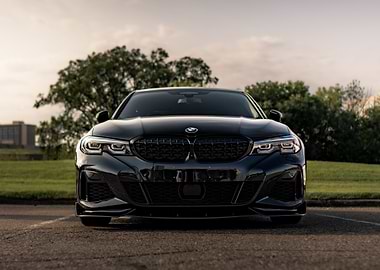 Black BMW Sedan
