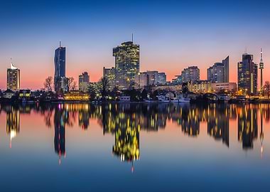 Vienna Skyline at Sunset
