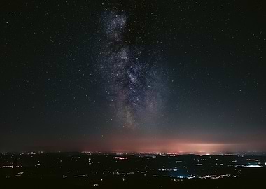 Milky Way Over Mountain Villages