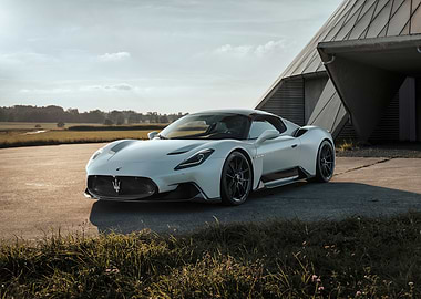 White Maserati MC20 Supercar