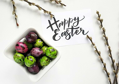 Easter Eggs and Willow Branches