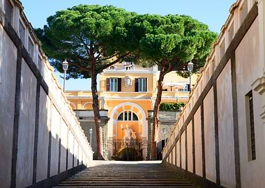 Stone Steps to Italian Villa