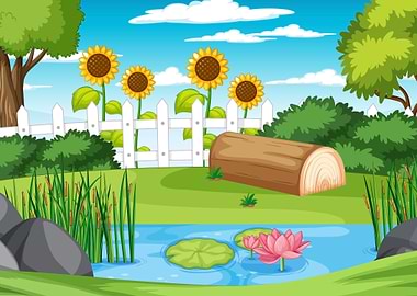 Peaceful Garden Pond