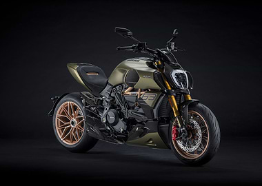Green Ducati Diavel 1260