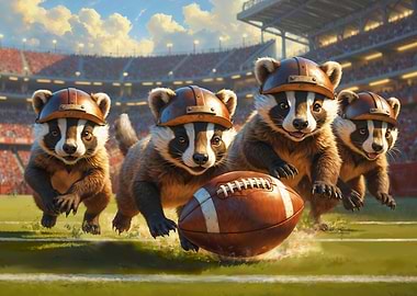 Old School Badger Cubs Football