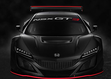 Black Honda NSX GT3 Race Car