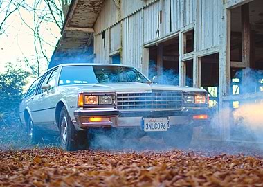 Classic Car with Smoke