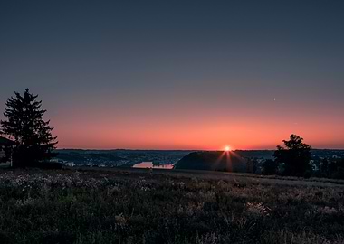 Sunset Over Cityscape