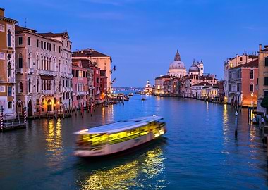 Venice Grand Canal At Dusk