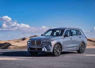 Silver BMW X7 SUV