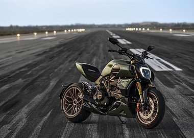Green Ducati Diavel 1260