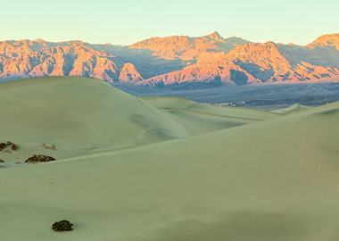 Sand Dunes and Mountains