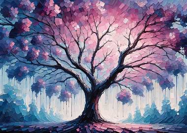Cherry Blossom Winter Blooming Painting
