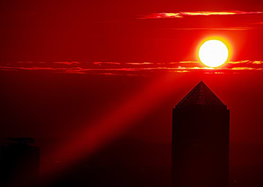 Sunset Cityscape Lyon