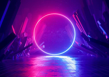 Neon Circle Portal