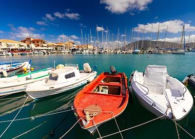 Mediterranean Marina Boats, Greek Island