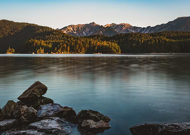 Tranquil Lake and Majestic Mountains