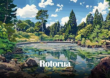 Rotorua, New Zealand Landscape