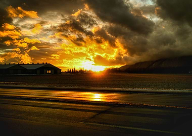 Golden Sunset Landscape