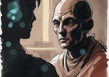 Two Figures in Conversation