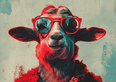 Cool Goat in Sunglasses