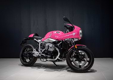Pink BMW Motorcycle