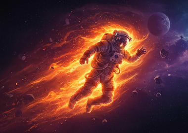 Astronaut in Flames