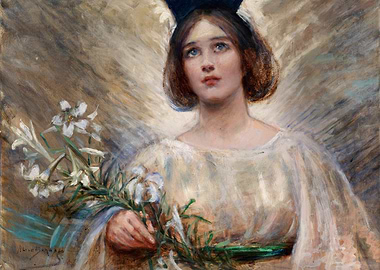 Angel with Lilies