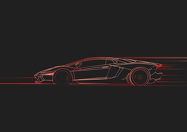 Redline Lamborghini art