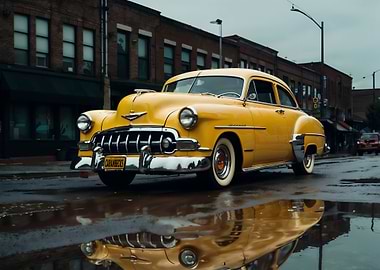 Classic Yellow Car