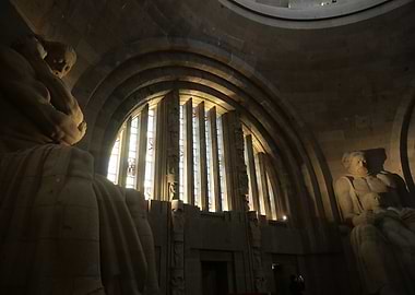 Stone Statues in a Hall