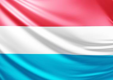Luxembourg Flag, realistic flag of Luxembourg