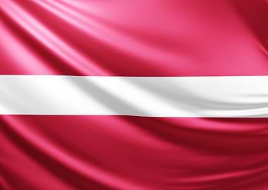 Latvia Flag, realistic flag of Latvia
