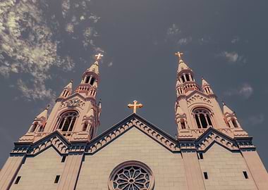 Church Towers Against Sky