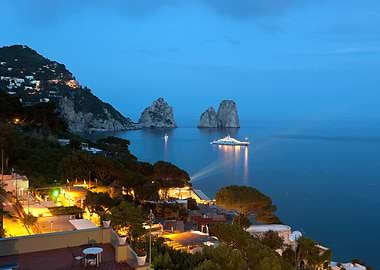 Coastal Town at Dusk
