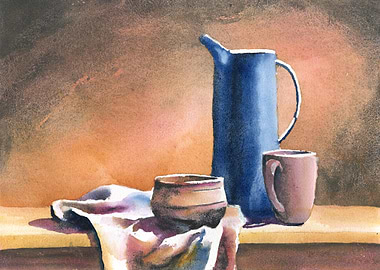 Watercolor Still Life Kitchen Decor