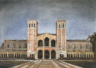 University Building Watercolor UCLA