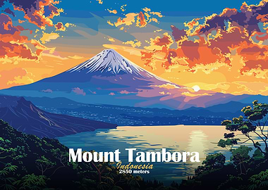 Mount Tambora Sunset