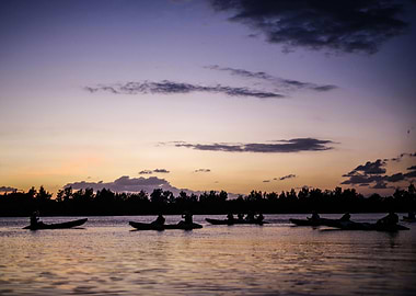 Kayaking at Sunset
