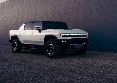 White Electric Pickup Truck