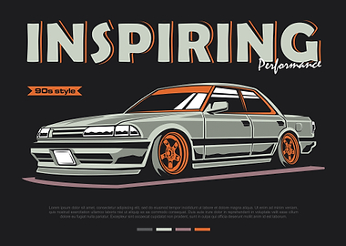 90s Style Car Illustration