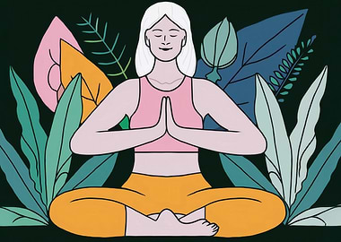 Woman Meditating in Nature