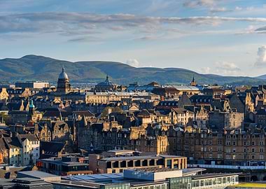 Edinburgh Old Town At Sunset