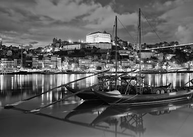 Porto City By Night In Portugal
