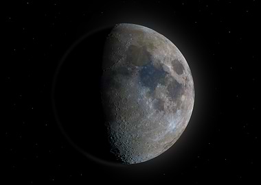 Gibbous Moon in Space