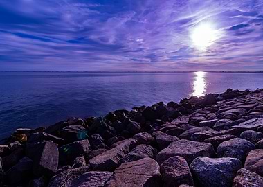 Purple Sunset Seascape
