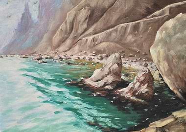 Coastal Cliffs Painting