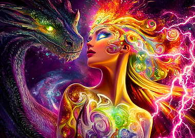 Dragon and Woman