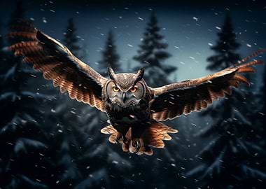 Owl in Flight