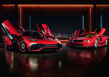 Red Mercedes-Benz Supercars